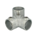 Coude de serrage 3-voies galvanisé pour tubes de 48mm