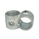 Double bague de serrage à 90° galvanisé  pour tubes de 48mm