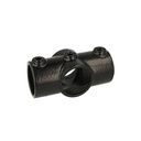 Croix de serrage 4-voies galvanisé pour tubes de 48mm, noir