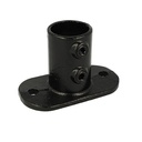 Bague de serrage au sol galvanisé pour main courante en tube de 48mm, noir