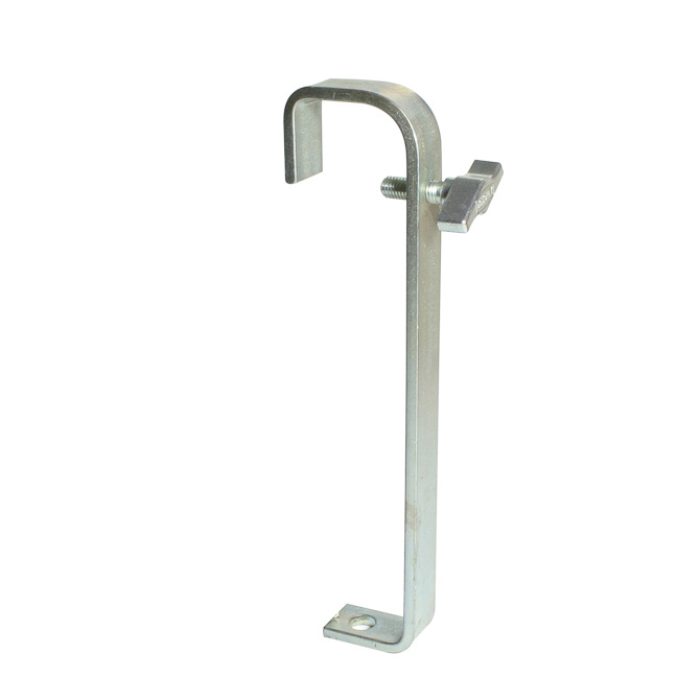 Crochet long pour tube de 48-51mm (225mm jusqu'à l'axe) CMU 40kg, noir