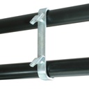Double crochet parallèle pour tubes de 48-51mm (entraxe 300mm), CMU 40kg