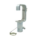 Crochet TV avec récepteur spigot 28mm pour tube de 48-51mm, CMU 150kg