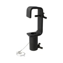 Crochet TV avec récepteur spigot 28mm pour tube de 48-51mm, CMU 150kg, noir