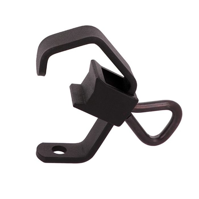 Hook Clamp 20-50mm UNIVERSAL Truss mit Traversen-Schutzlasche, WLL 40kg, Schwarz