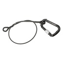 Elingue de sécurité max. 50kg (4mm x 700mm avec mousqueton) (noire)