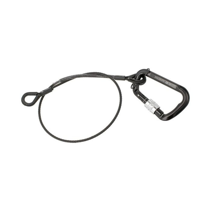 Elingue de sécurité  70cm, 5mm, version BBC, CMU 75kg, noir