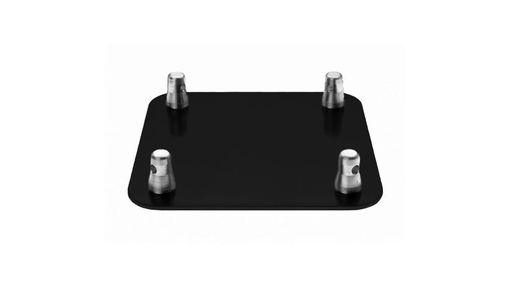 BASEPLATE SQUARE 40V, RAL 9005, INCL.COUPLERS