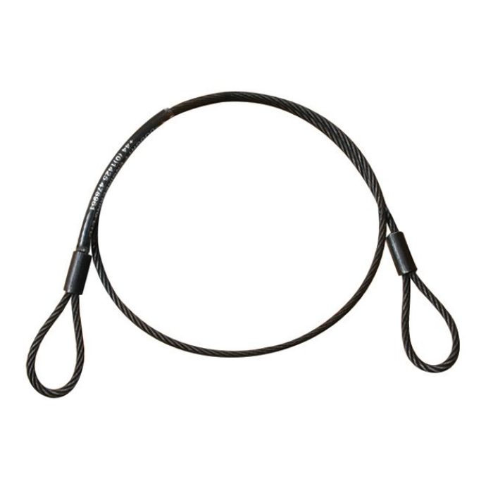 Elingue de sécurité  60cm, 3mm, CMU 100kg, noir
