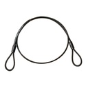 Elingue de sécurité  60cm, 3mm, CMU 100kg, noir