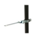 Bras de force acier pour tube de 48mm, vrillé avec point de sécurité, CMU 12kg