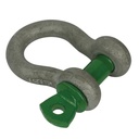 Schäkel 500kg, 12mm (GREEN PIN)