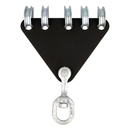 Emerillon sur système à 5 voies pour câble de 4-5mm, CMU 250kg, noir