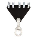 Emerillon sur système à 5 voies pour câble de 6-7mm, CMU 500kg, noir