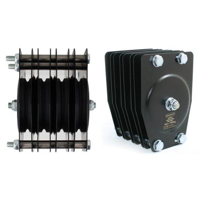 Poulie standard 100mm (quadruple rainure) (pour câble)