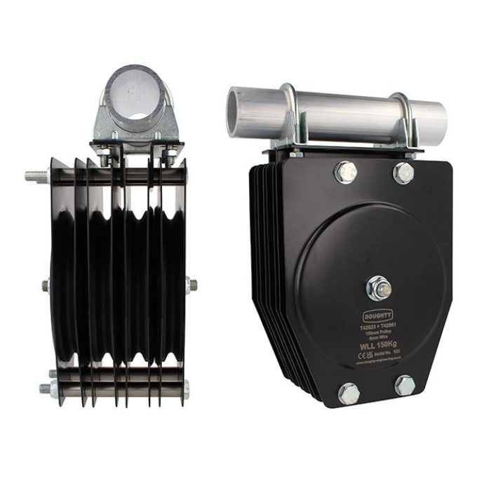 150mm BASIC Flaschenzug Block (Vierer Rille) (für Drahtseil)