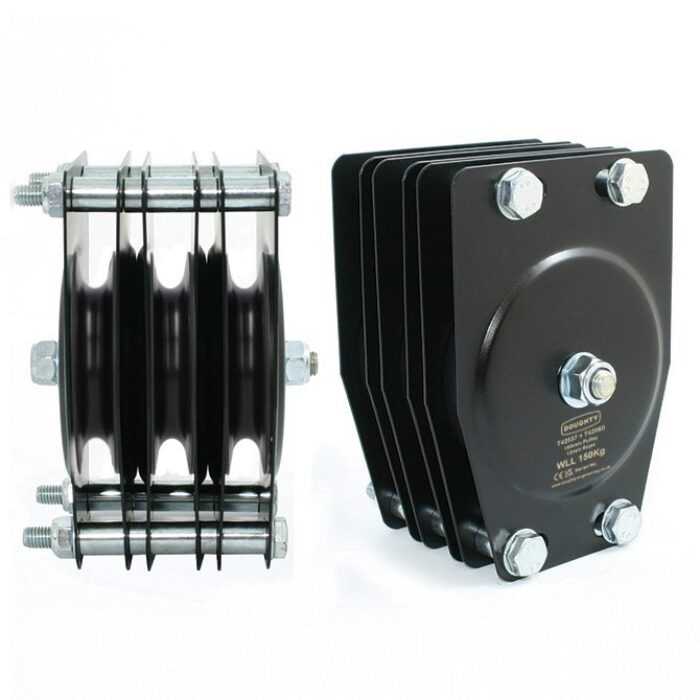 Poulie standard 100mm (triple rainure) (pour corde)