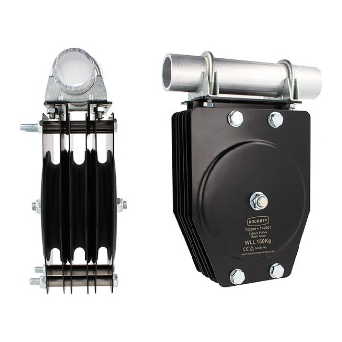 150mm BASIC Flaschenzug Block (Dreier Rille) (für Seil)