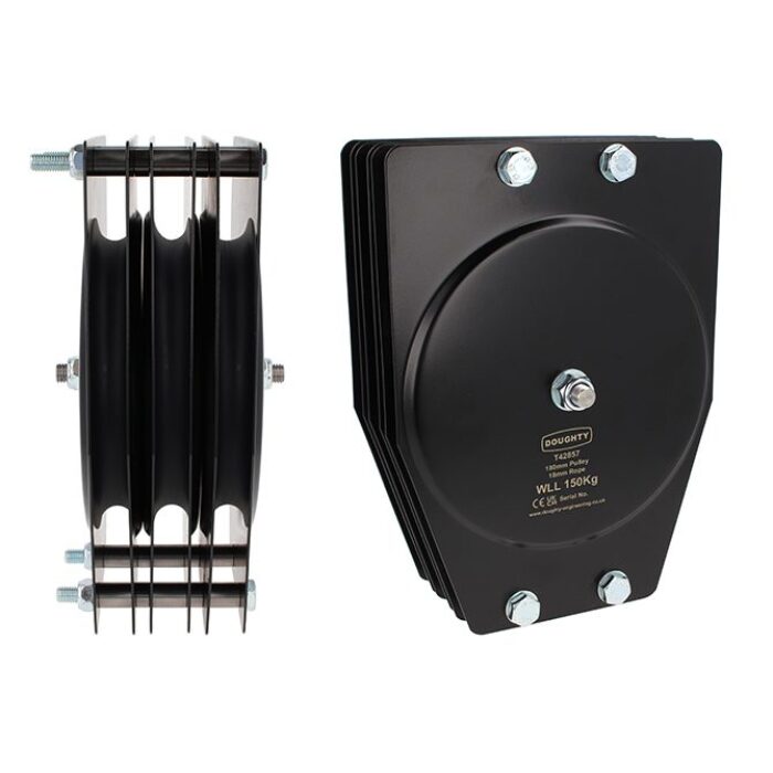 Poulie standard 180mm (triple rainure) (pour corde)