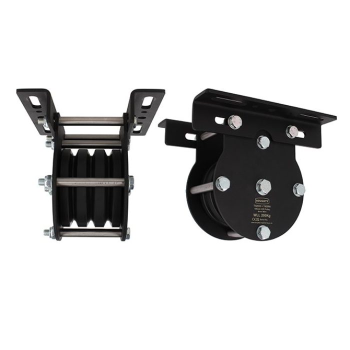 Poulie charge lourde 100mm (triple rainure) (pour câble)