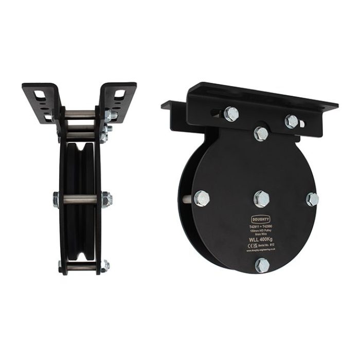 Poulie charge lourde 150mm (simple rainure) (pour câble)