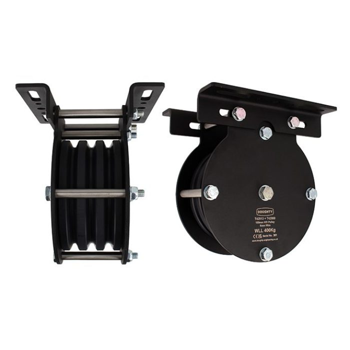 Poulie charge lourde 150mm (triple rainure) (pour câble)