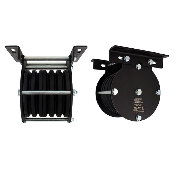 Poulie charge lourde 150mm (quintuple rainure) (pour câble)