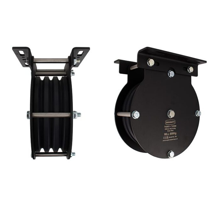 Poulie charge lourde 200mm (triple rainure) (pour câble)