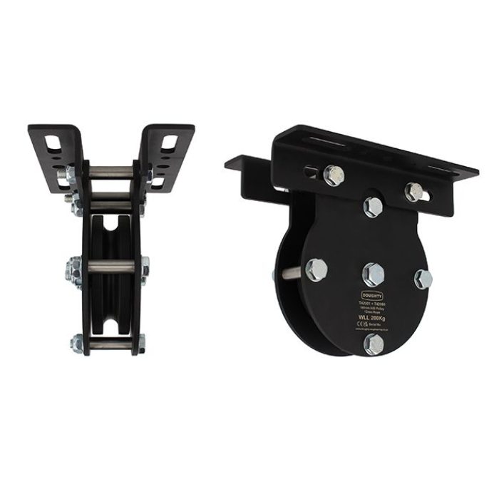 Poulie charge lourde 100mm (simple rainure) (pour corde)