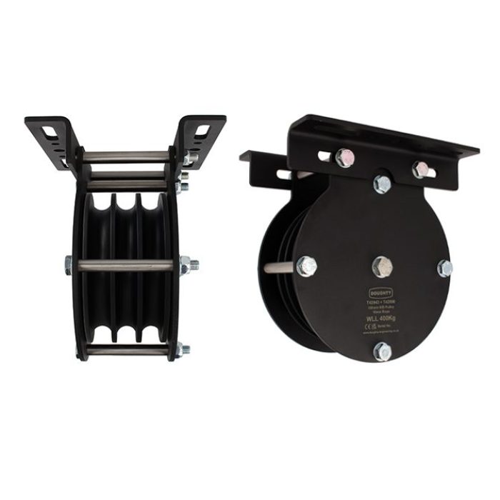 Poulie charge lourde 150mm (triple rainure) (pour corde)