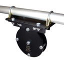 Plaque de fixation de poulie quadruple sur un tube de 48-51mm, CMU 600kg, noir