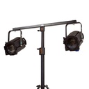 Barre pour barre en T à 2 projecteurs, SANS tête pour pied, noir