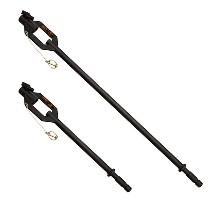 Bras "tombant" avec récepteur 29mm et spigot 28mm, 50cm, CMU 100kg