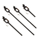 Bras tombant ajustable en tube de 28mm avec récepteur pour spigot 28mm, 75cm, noir