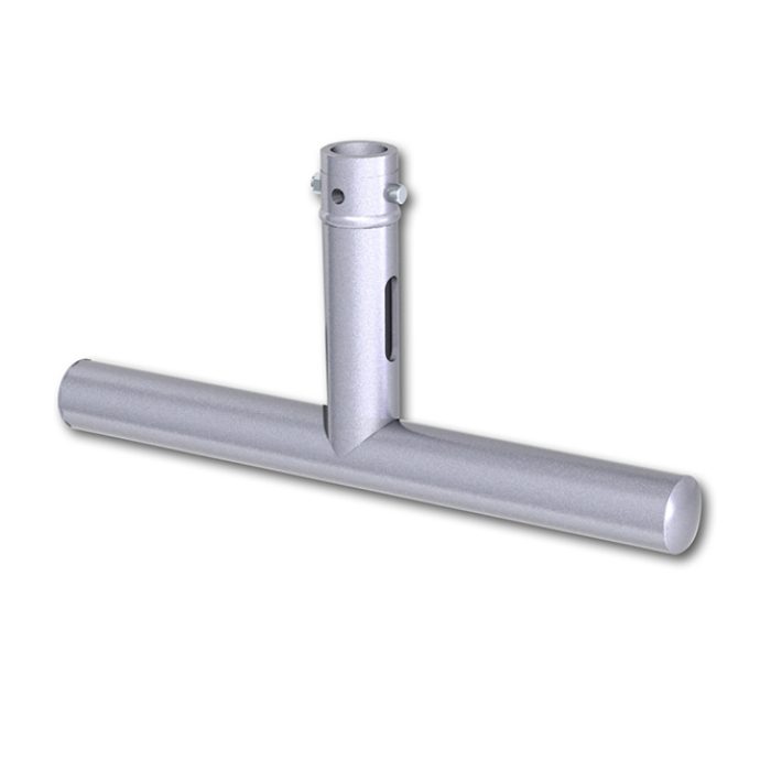 T modulaire 250mm en tube de 48-51mm, livré avec 2 goupilles à écrou CCS6-604