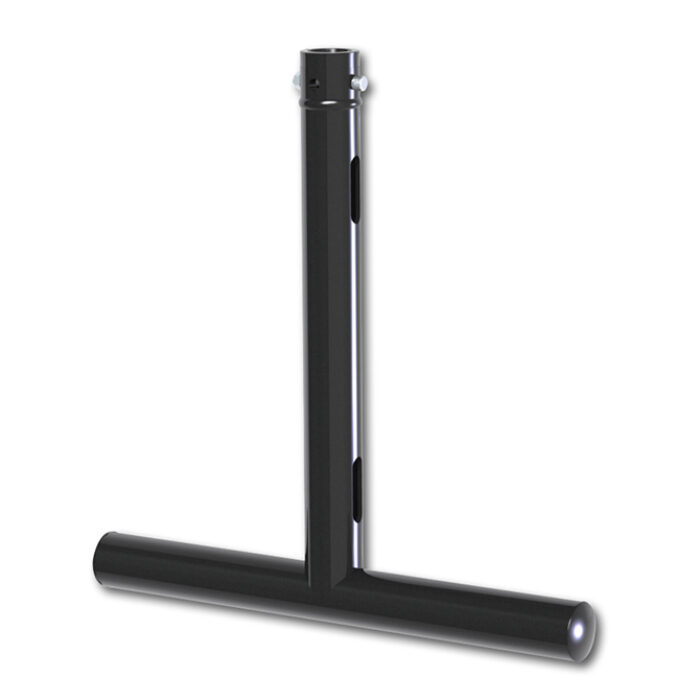 T modulaire 500mm en tube de 48-51mm, livré avec 2 goupilles à écrou CCS6-604, noir