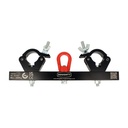 Support structure SOLID avec œillet rouge 27x39mm, entraxe 207-339mm, CMU 250kg, noir