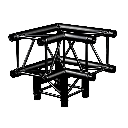 SQUARE H30 3-WAY CORNER, RAL9005