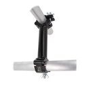 Double collier fix 90° entraxe 1'000mm pour tubes de 48-51mm, noir