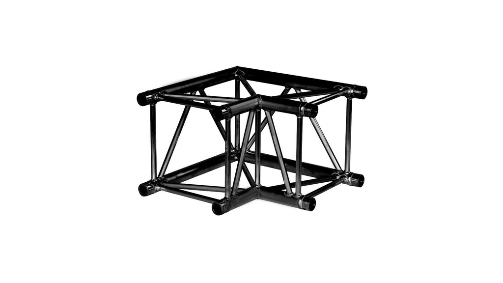 [PC-H40V-C003-RAL9005] SQUARE H40 2-WAY CORNER 90DGR, RAL 9005
