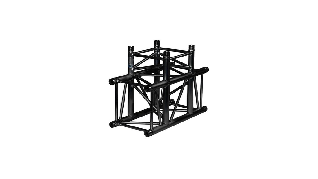 [PC-H40V-C017-RAL9005] SQUARE H40 3-WAY CORNER T-JOINT, RAL 9005