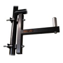 Support de haut parleur avec spigot 35mm par 2 colliers pour tube de 48-51mm, CMU 50kg, noir