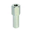 Spigot 19mm standard à pas de vis M12, aluminium