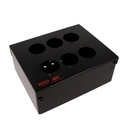 Boîte de câblage robuste avec 8 découpes pour prise 15A