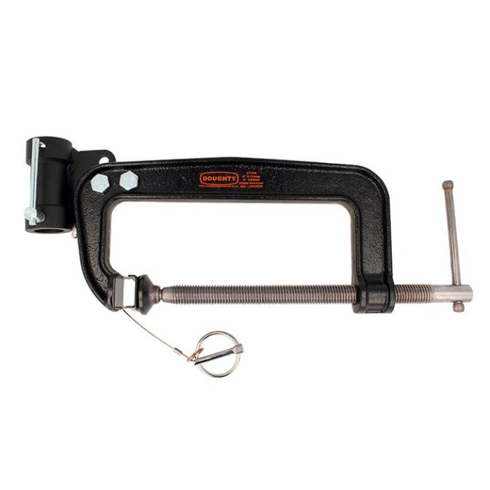 G-Clamp Höhe 200mm mit DUAL POSITION, Aufnahme für 28mm TV-Zapfen 29mm RECEIVER