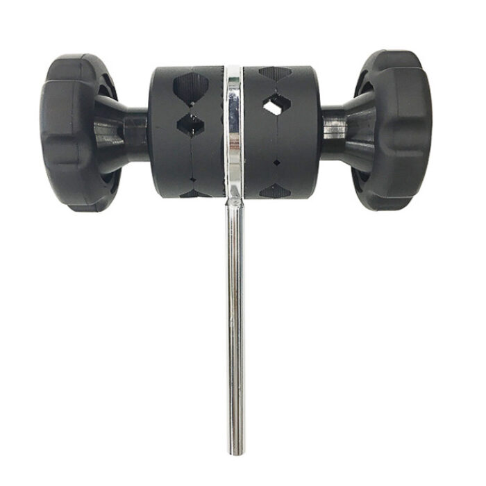 Double tête de pression 65mm, avec pointe en acier de 10mm