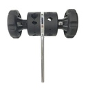 Double tête de pression 65mm, avec pointe en acier de 10mm