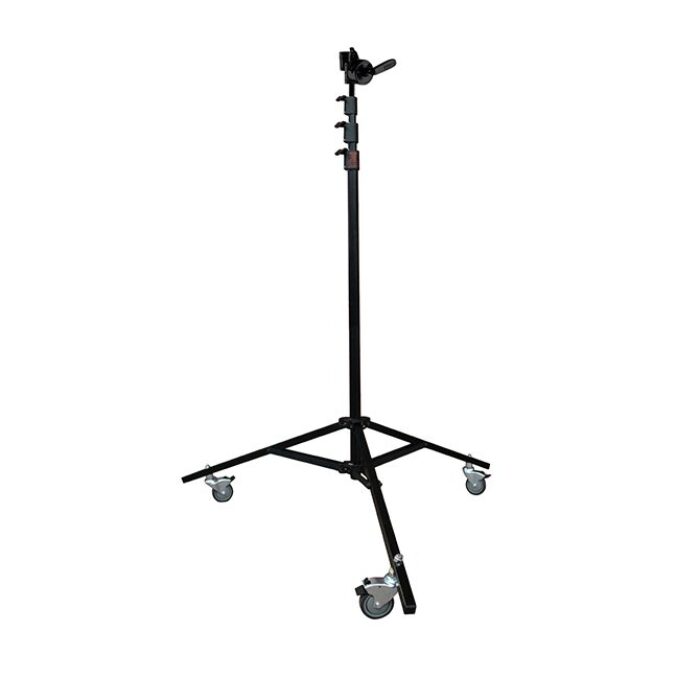 Pied HI-ROLLER OverHaed 189-637cm avec roulettes, CMU max. 40kg, noir