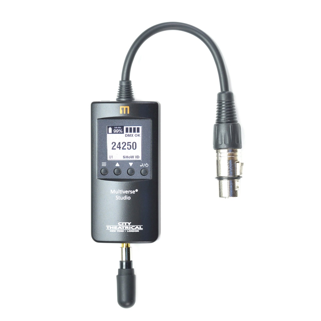 MULTIVERSE STUDIO 2.4GHz; récepteur sur batterie DMX/RDM 
