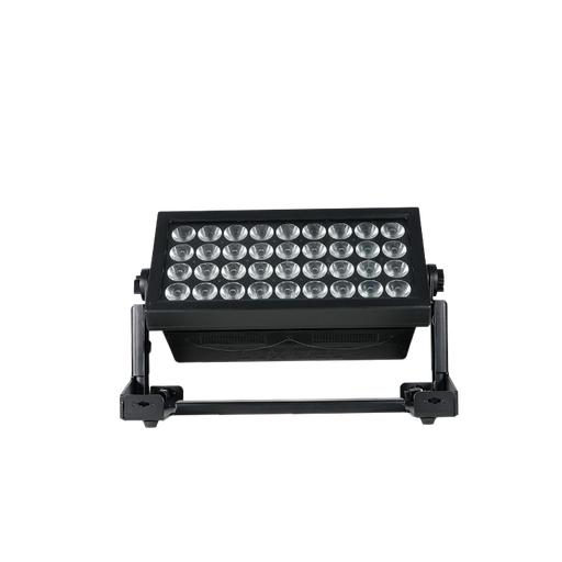 [I0019910] B P9; projecteur de surface à 36 LED RVBB de 15W, angle de projection de 25°, IP 65, filtre frost, pilotage par segments, DMX